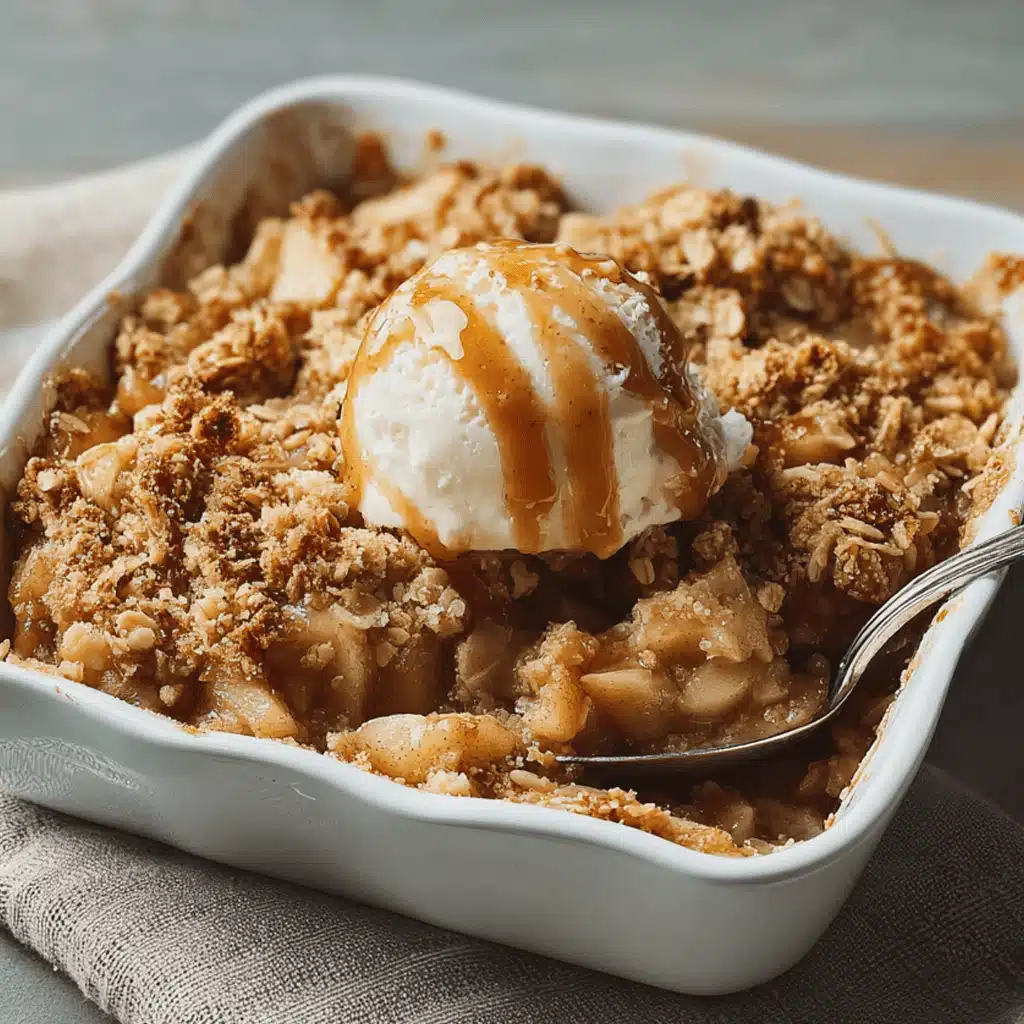 Apple Oatmeal Crisp fresh from the oven