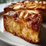 best apple cake cooling on wooden table