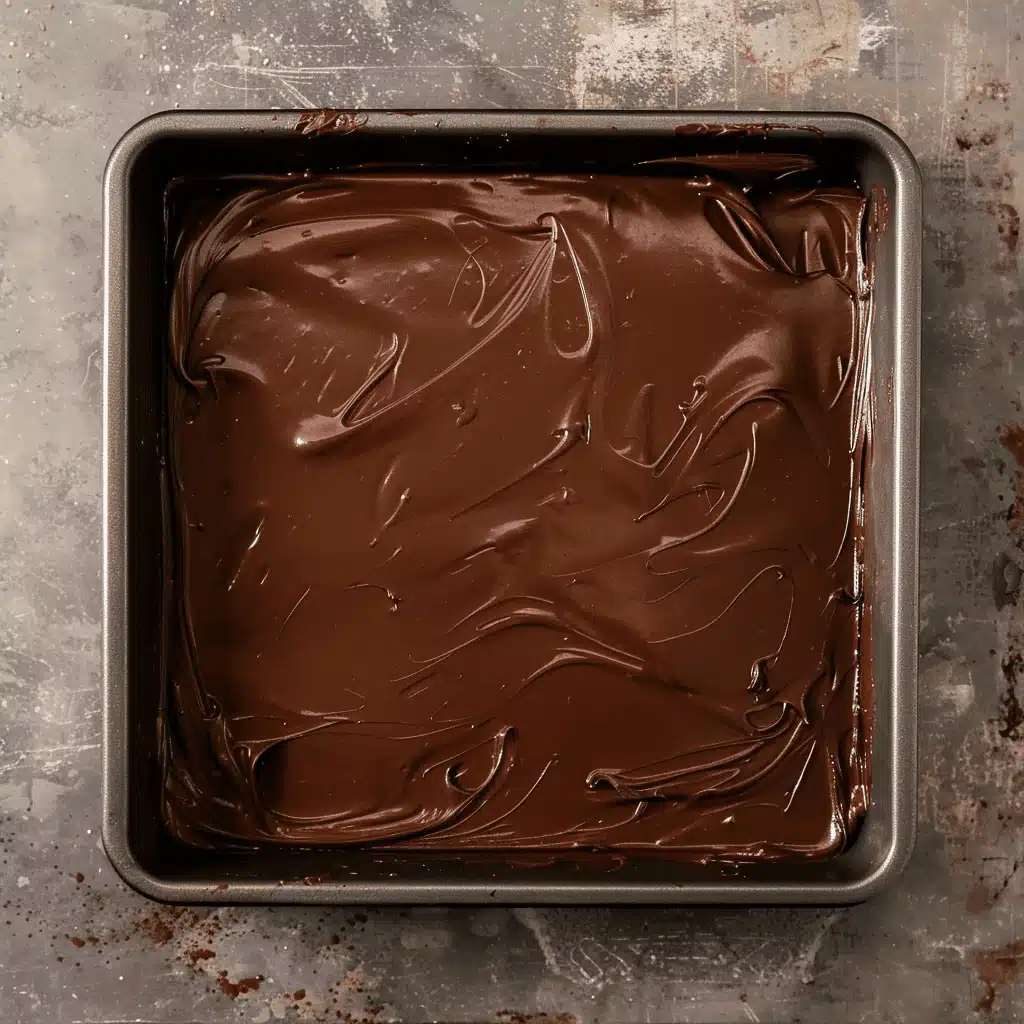 adding-chocolate-frosting-eclair-cake