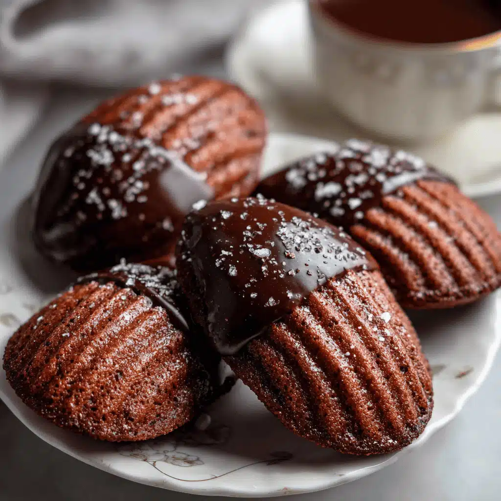 Chocolate Peppermint Madeleines on tray