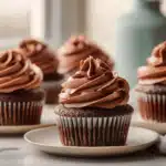 Easy Chocolate Cupcakes fresh from oven