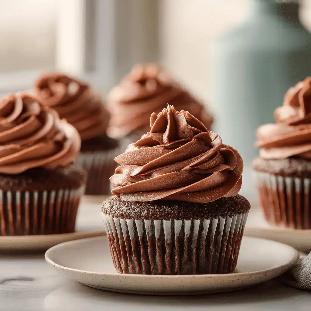 Easy Chocolate Cupcakes fresh from oven