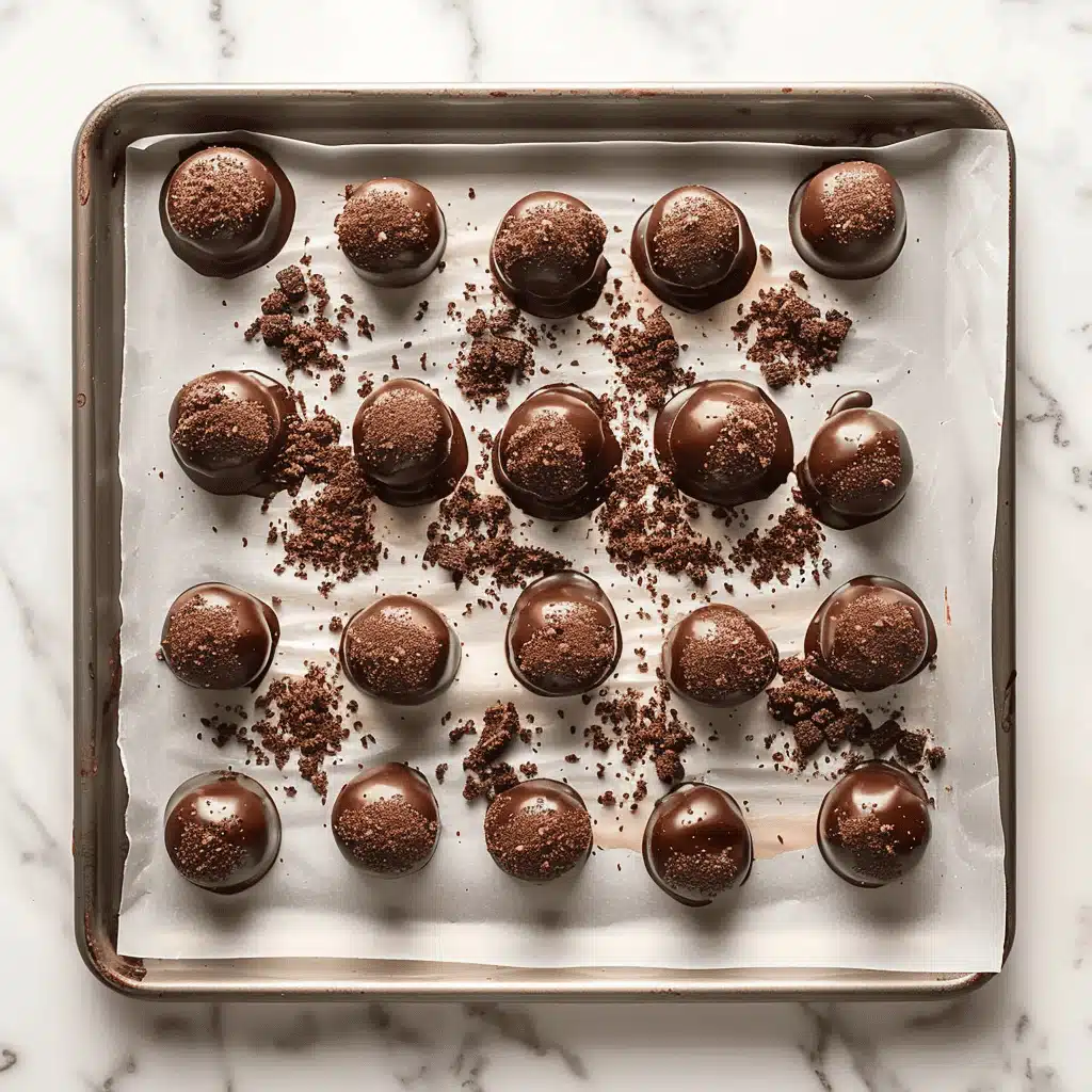 Rolling Oreo truffles step