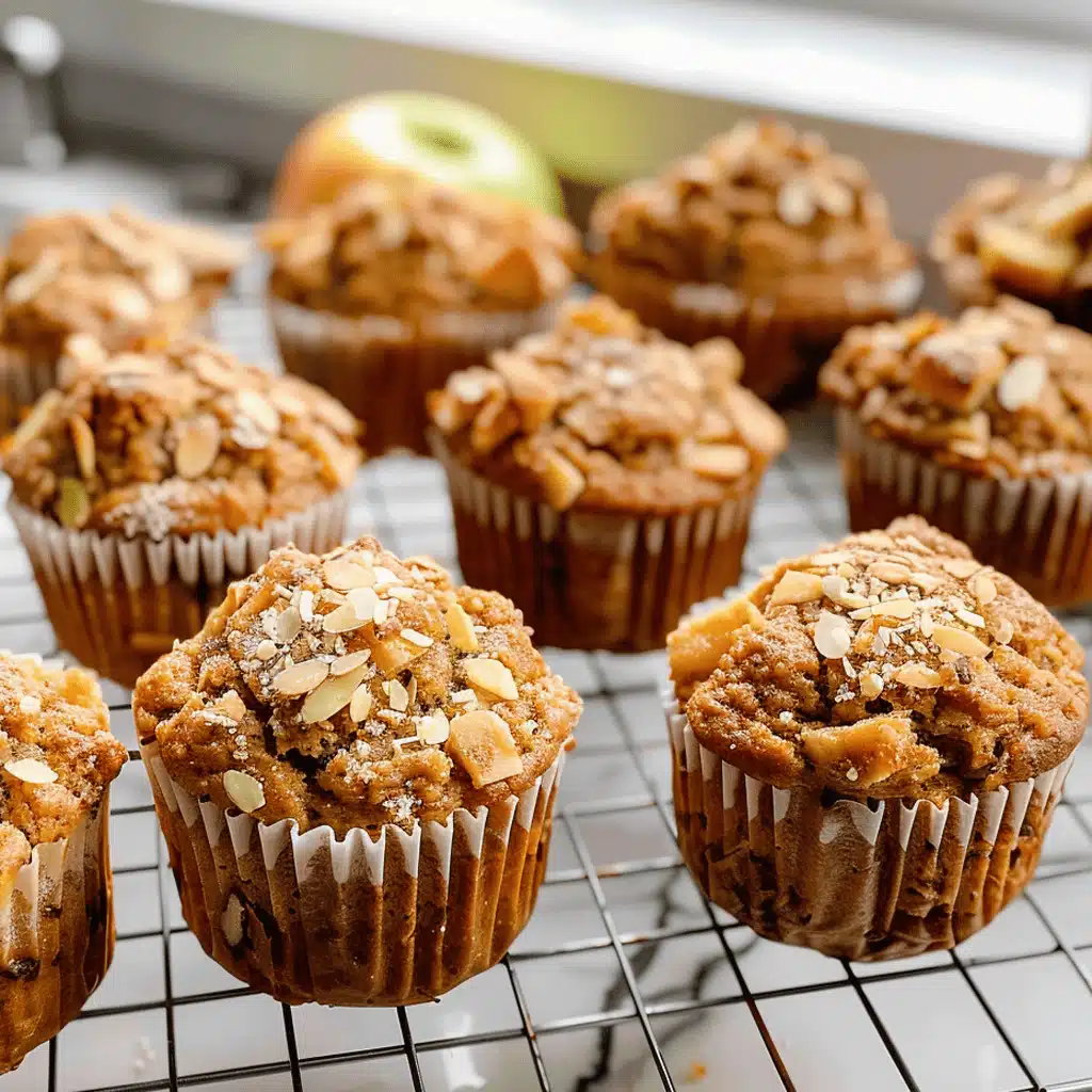 Freshly baked Healthy Apple Muffins cooling