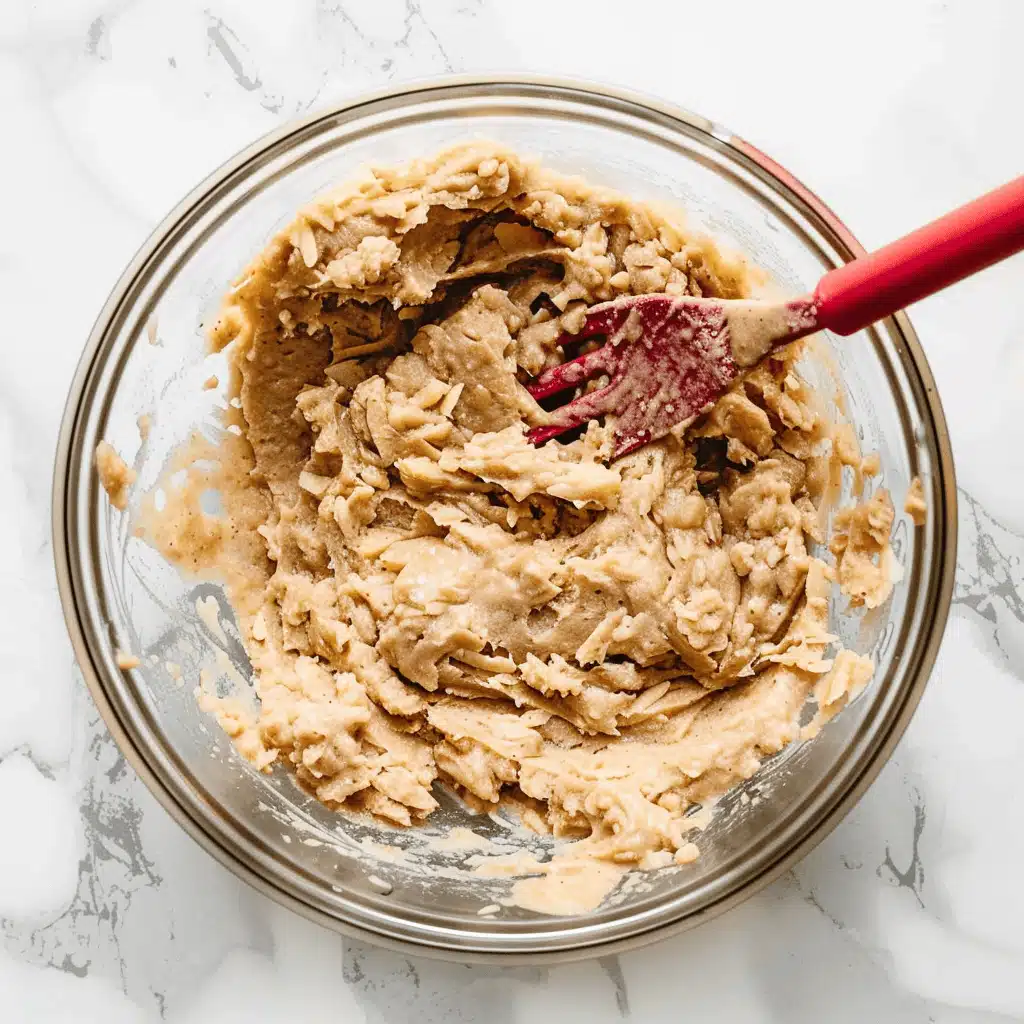 Mixing batter for Healthy Apple Muffins