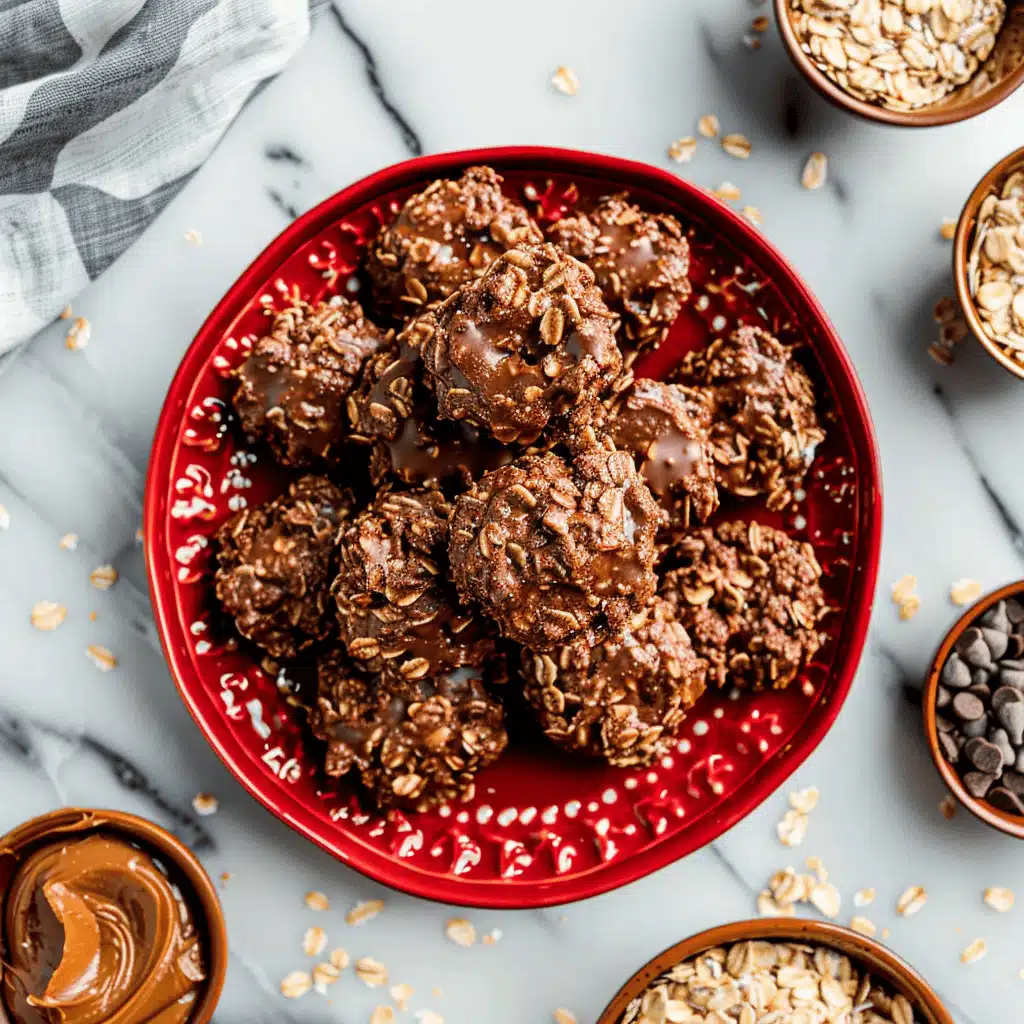 Served No Bake Peanut Butter Chocolate Cookies