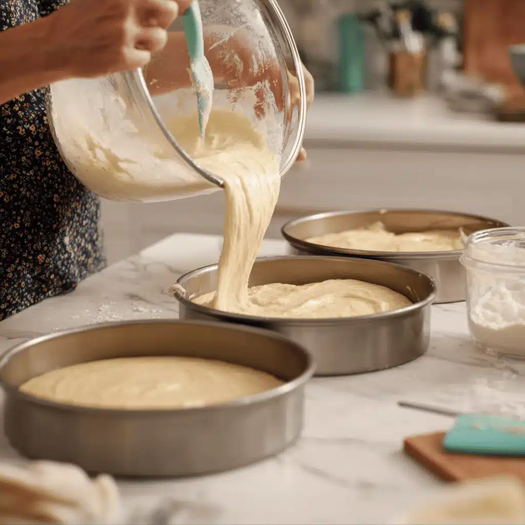 Layering Tiramisu Cake with mascarpone frosting