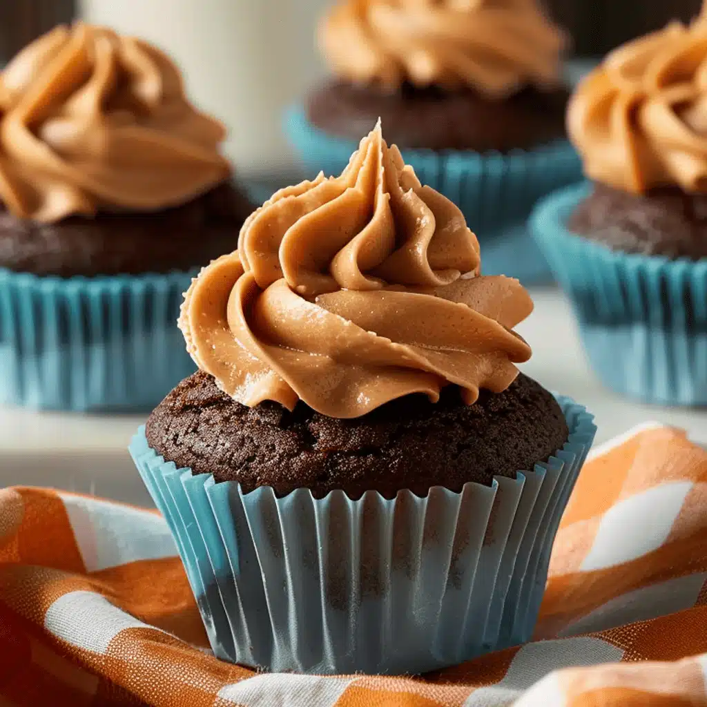 fluffy peanut butter frosting on desserts
