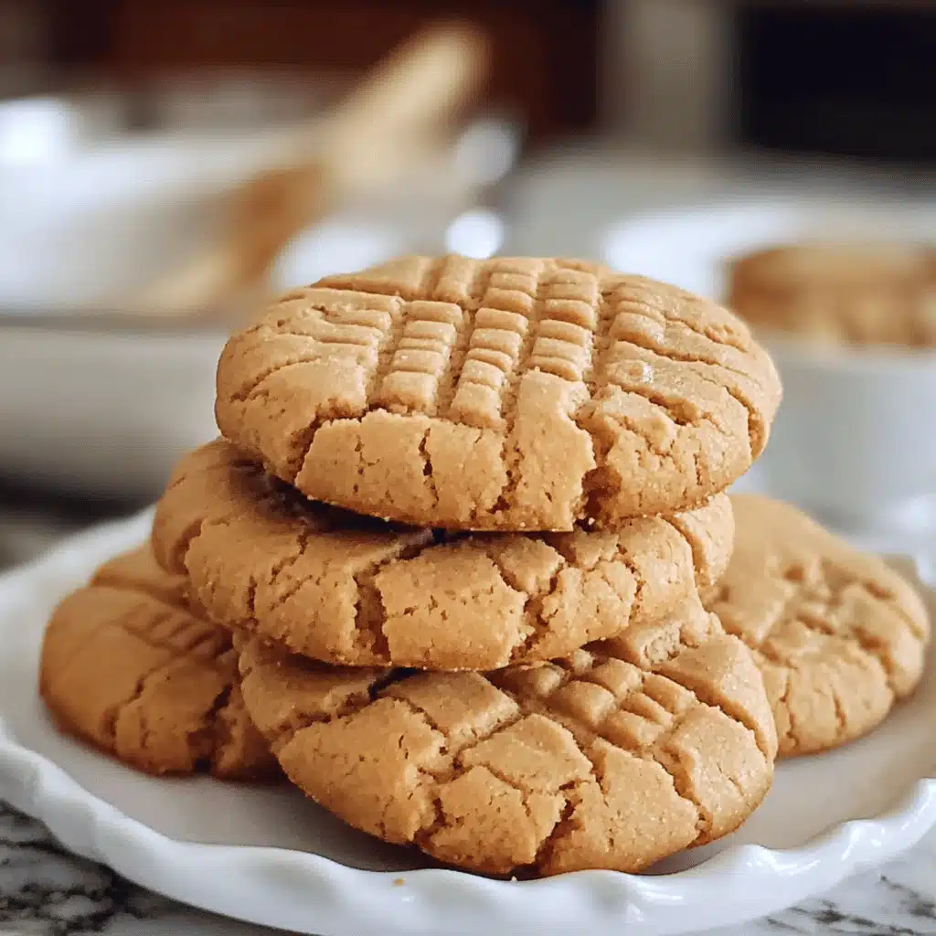 4-Ingredient Keto Peanut Butter Cookies cooling on tray