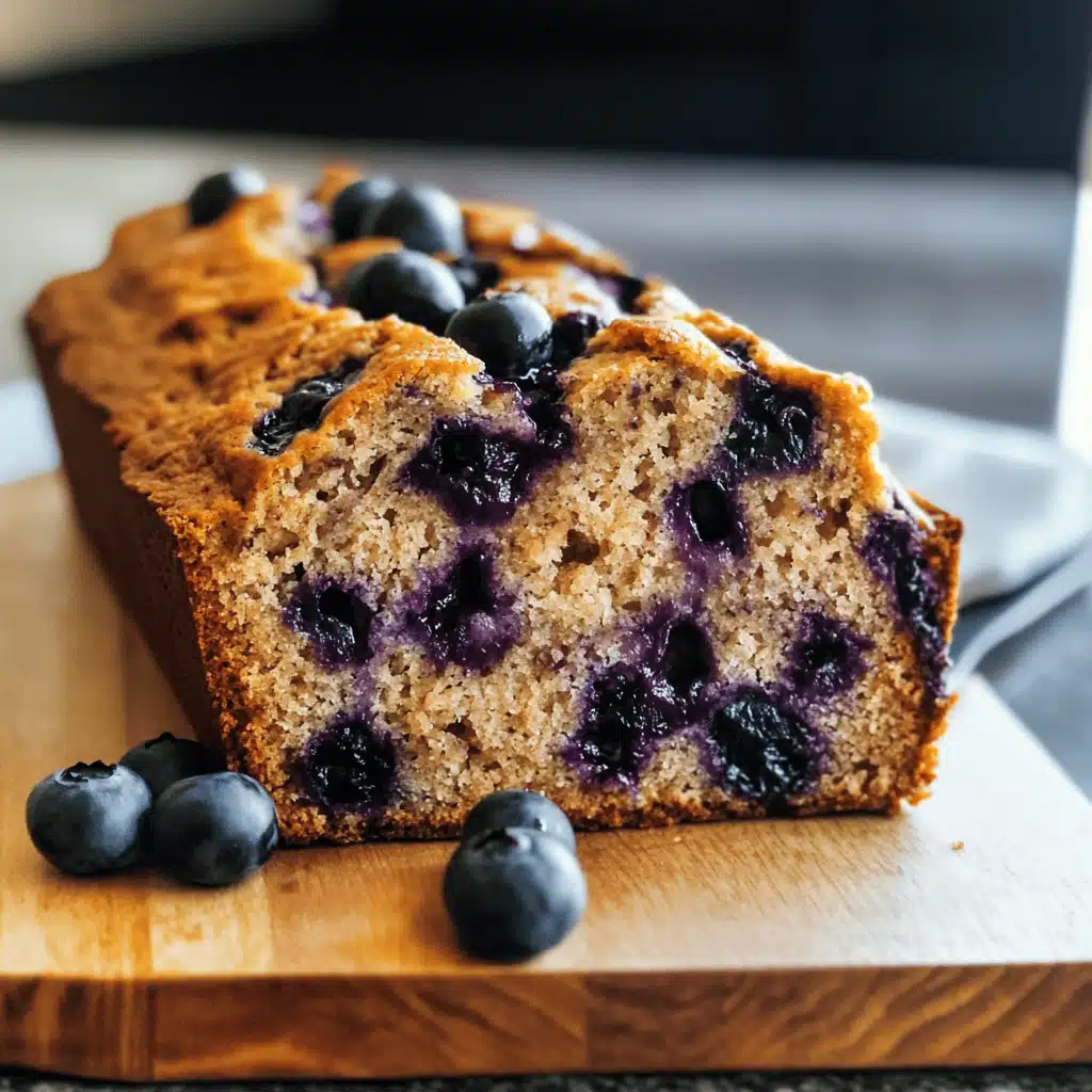 sliced blueberry bread recipe served with coffee