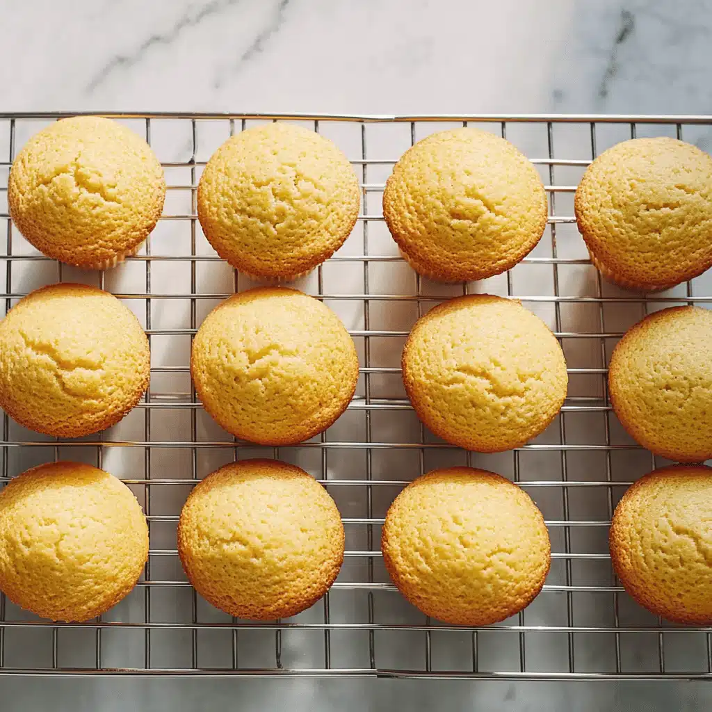 Easy Vanilla Cupcakes baking in oven