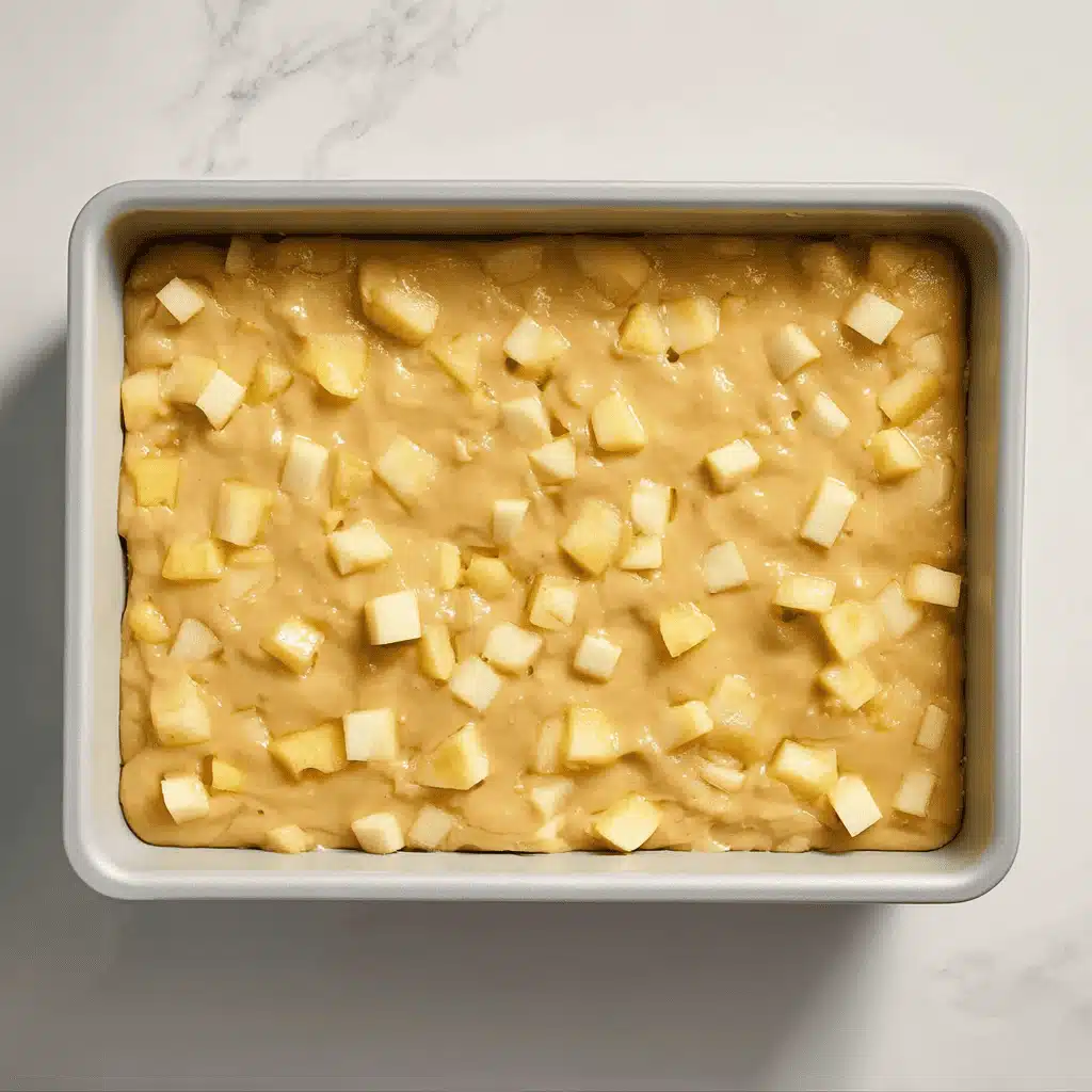 Folding apples into German Apple Cake batter