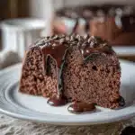 keto chocolate ricotta cake with glaze