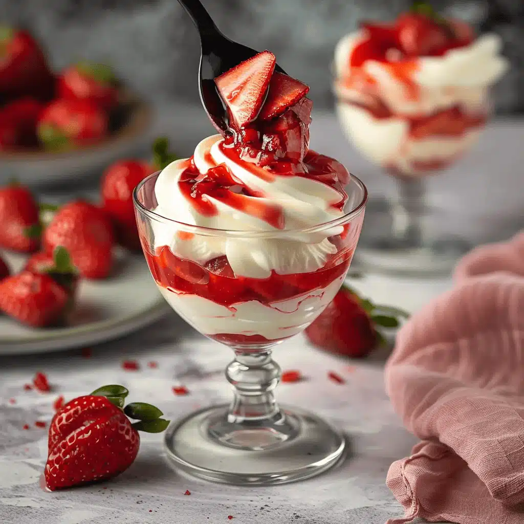 keto mascarpone mousse with strawberries dessert
