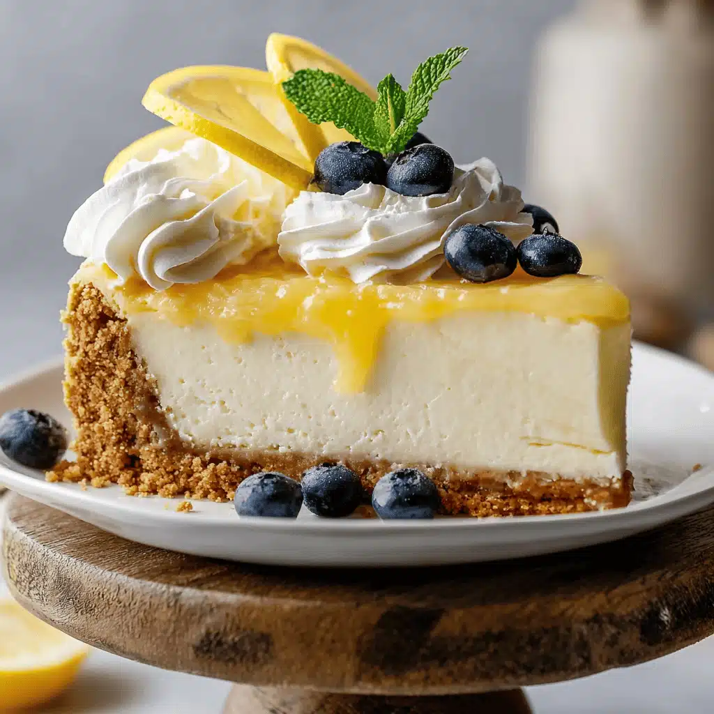 Lemon Cheesecake Recipe with lemon curd topping