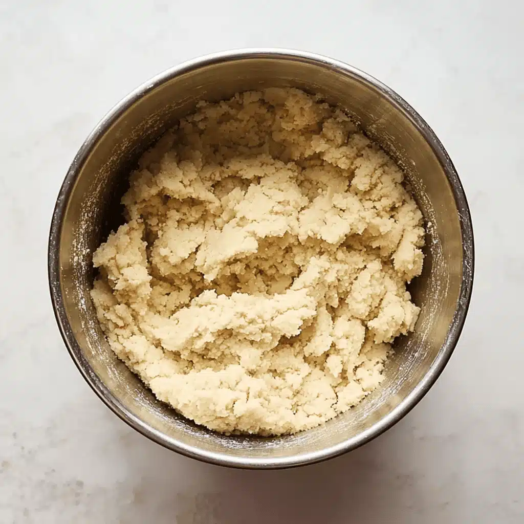Mixing butter and sugar for shortbread cookies
