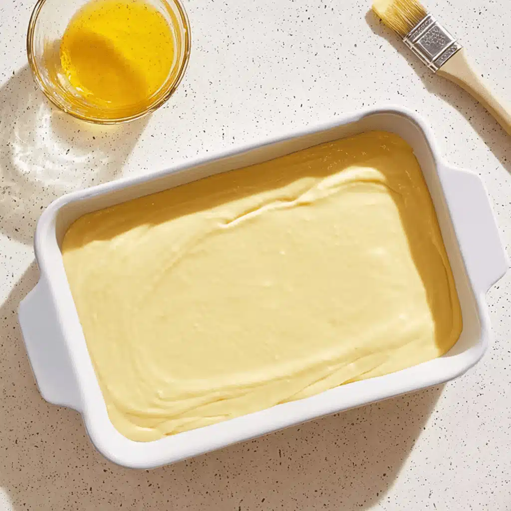 layering phyllo sheets for galaktoboureko recipe