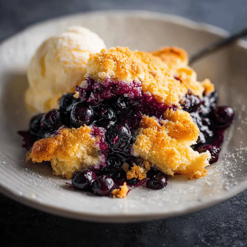 Homemade blueberry cobbler