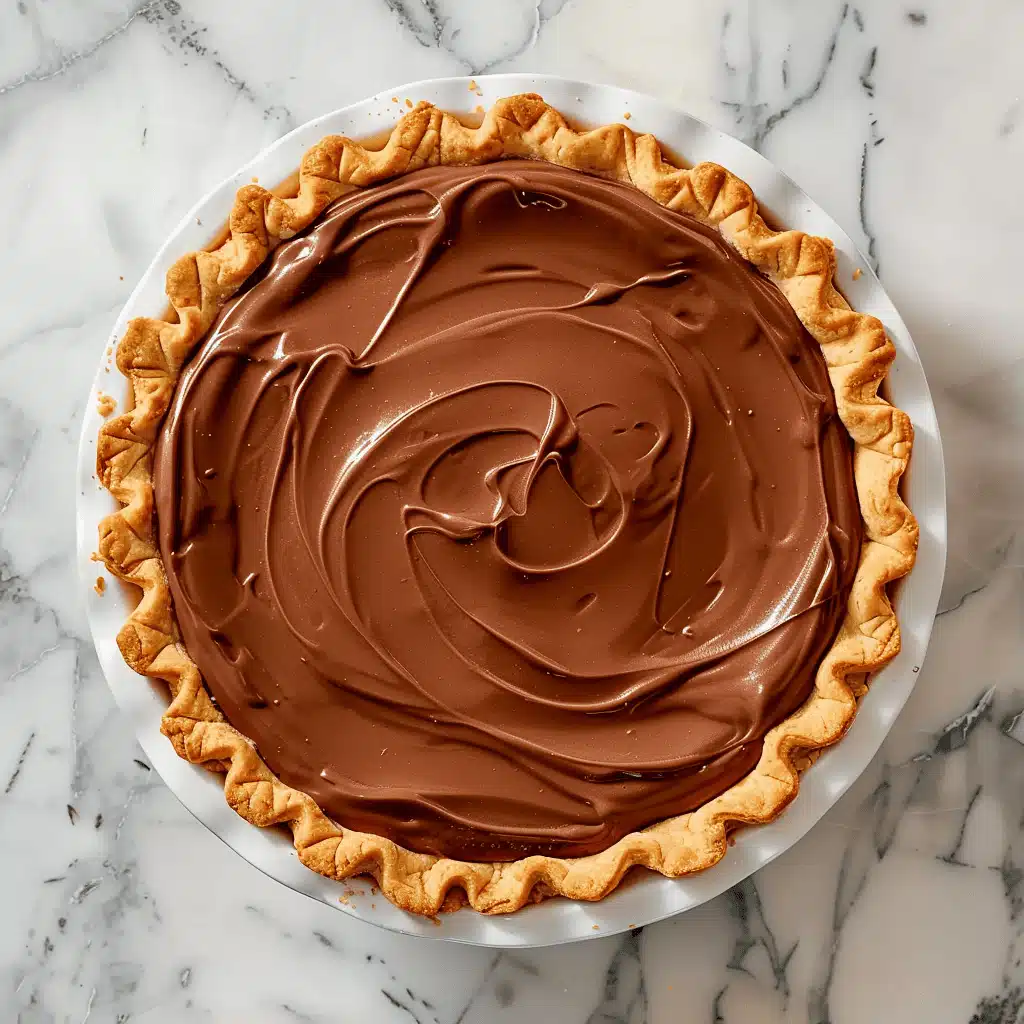 Chocolate cream pie baking