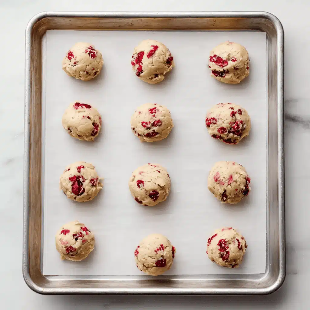 Freshly baked cranberry orange cookies