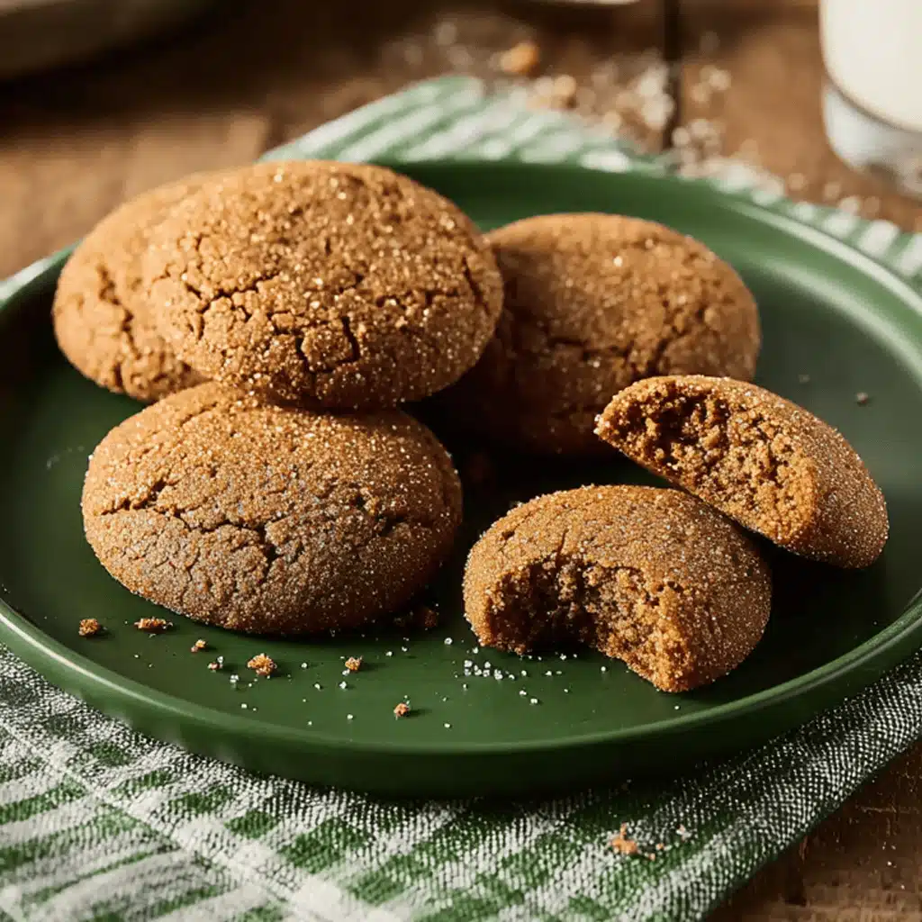 Grandma Gingersnap Cookies Cooling on Rack