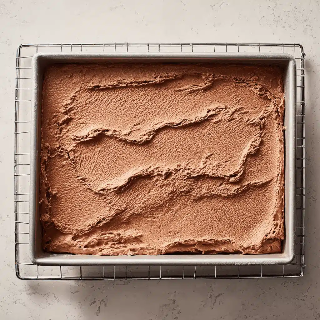 Layering cake and sliced ice cream slabs for homemade Ice Cream Cake