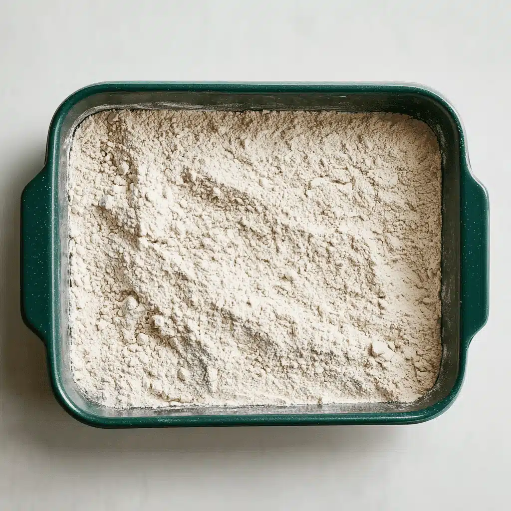 Pumpkin Dump Cake baking in oven