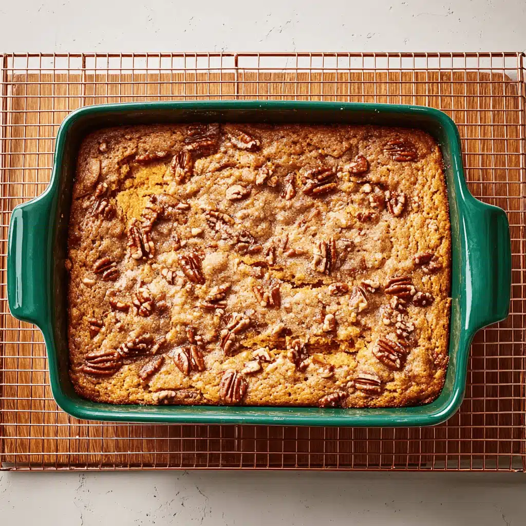 Slice of Pumpkin Dump Cake with whipped cream