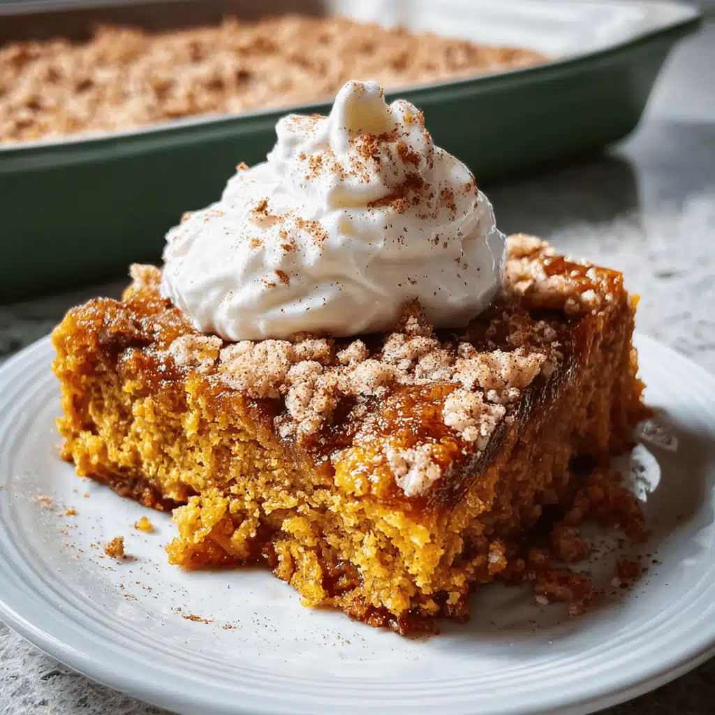 Pumpkin Dump Cake fresh from the oven