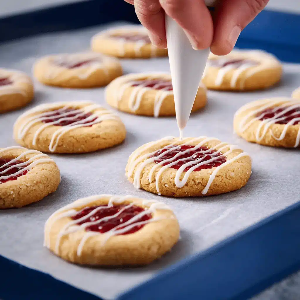Freshly baked Raspberry Thumbprint Cookies