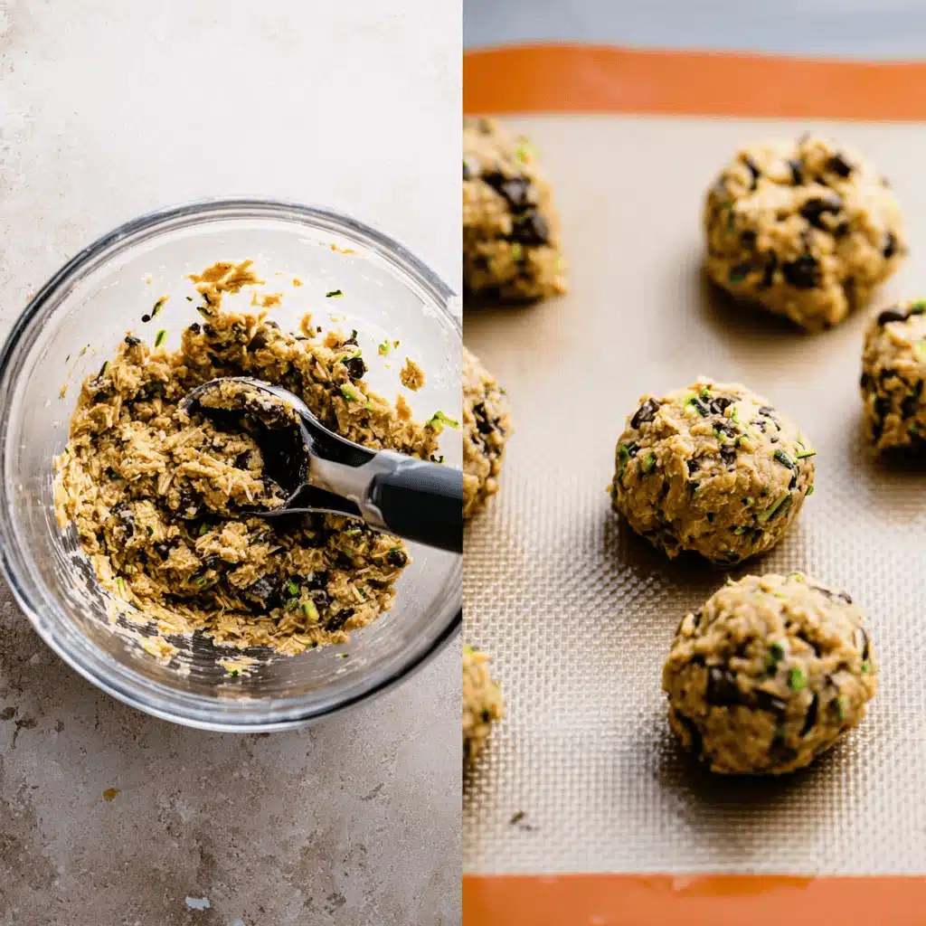 How to make zucchini oatmeal chocolate chip cookies step by step