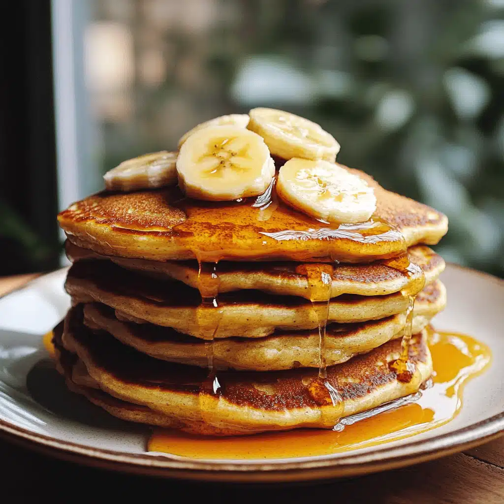 easy fluffy pancakes stack with butter and syrup