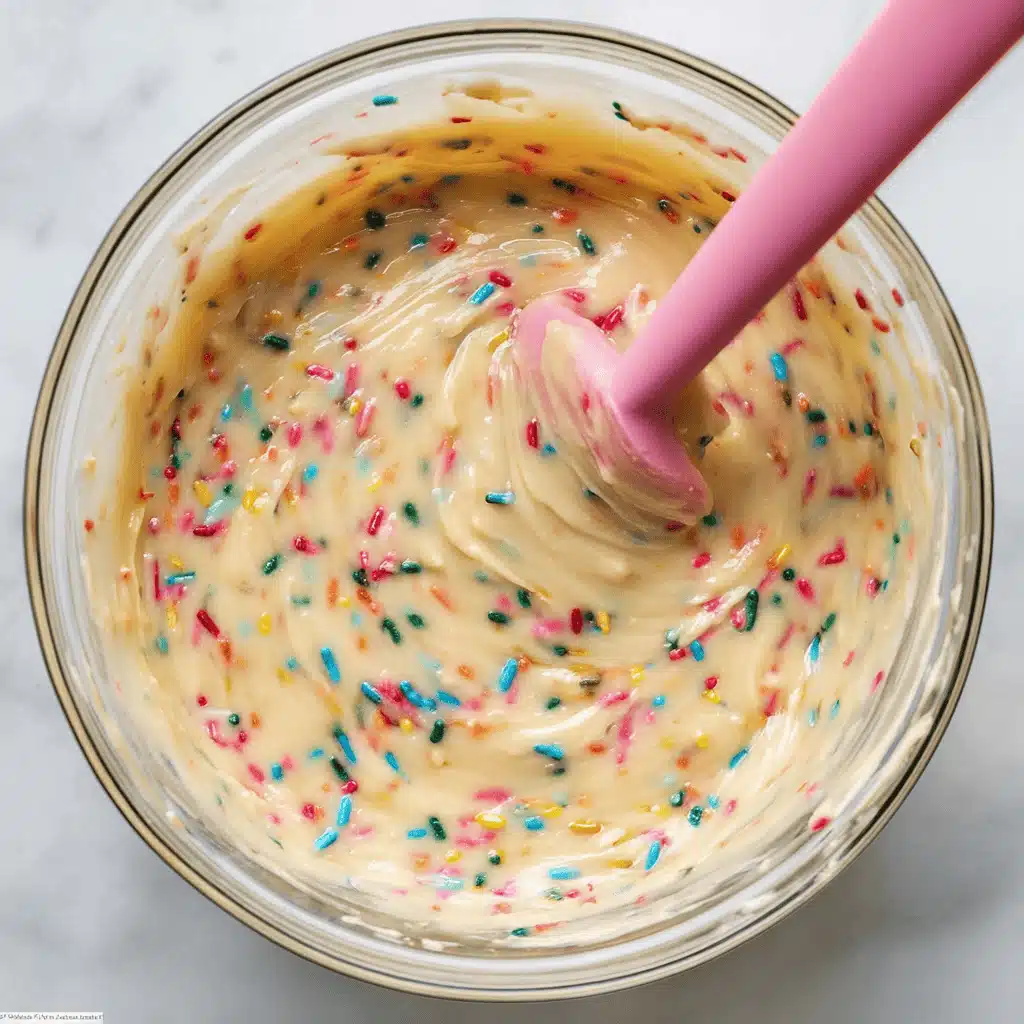 funfetti cupcake batter with sprinkles